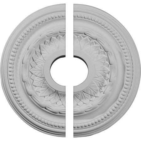 Ekena Millwork Galway Ceiling Medallion, Two Piece (Fits Canopies up to 3 1/4"), 15 3/4"OD x 3 1/4"ID x 1"P CM15GA2